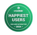 Crozdesk - HAPPIEST USERS badge